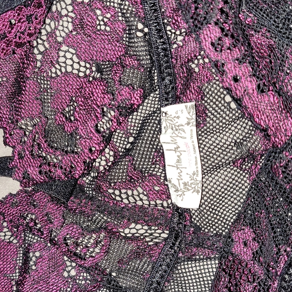 FP Lacey Magenta/Black onesy lingerie BNWTIB SMALL - Picture 10 of 10